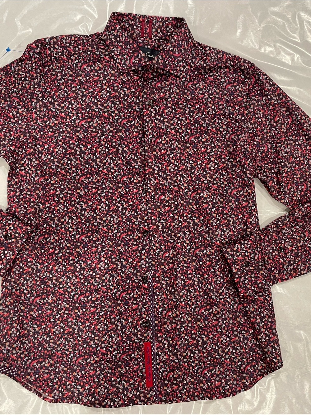 Robert Graham Men's Red Multi Floral Dress Shirt